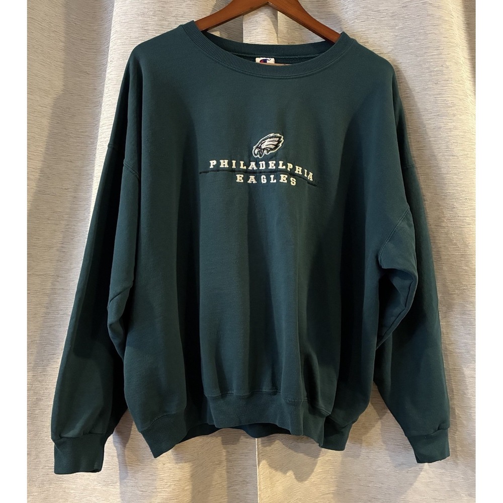 Vintage Philadelphia Eagles Champion Embroidered Sweatshirt Size XXL